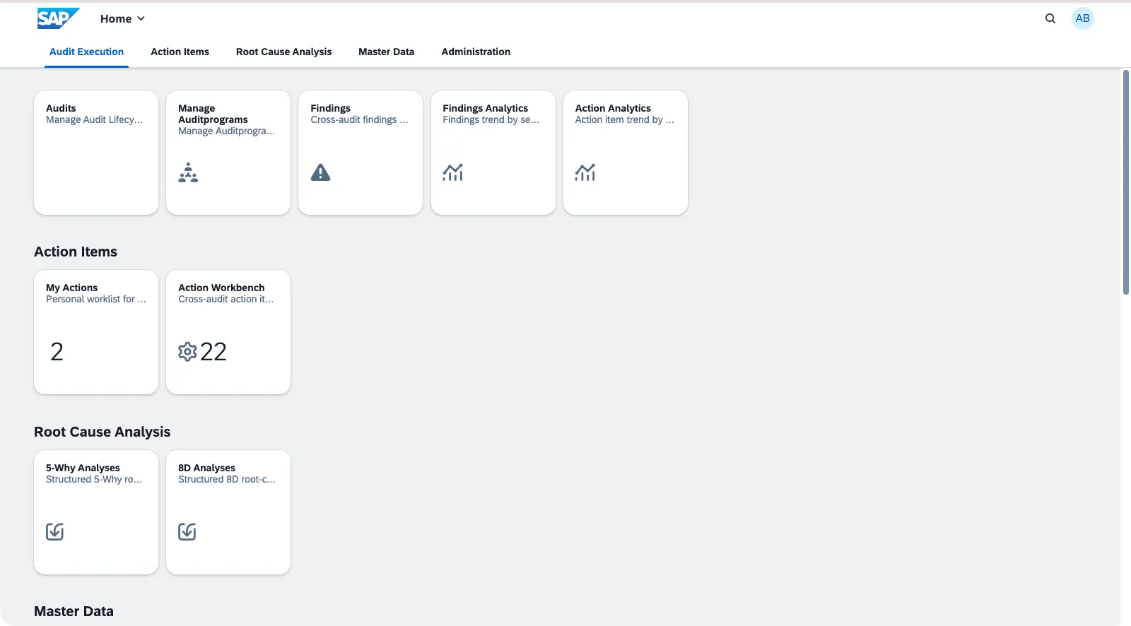 qportal launchpad home screen